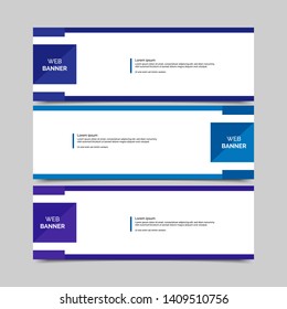 Set of three abstract vector banners.modern template design for web