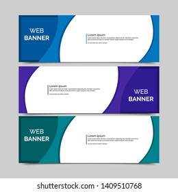Set of three abstract vector banners.modern template design for web