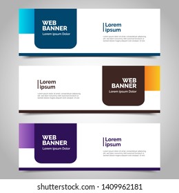 Set of three abstract vector banners.modern template design for web