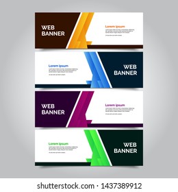 Set of three abstract vector banners.modern template design for web