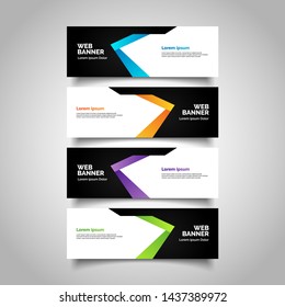 Set of three abstract vector banners.modern template design for web