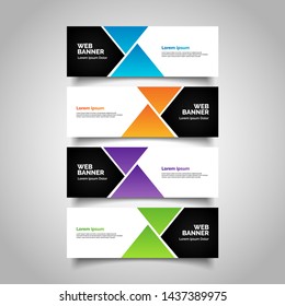 Set of three abstract vector banners.modern template design for web