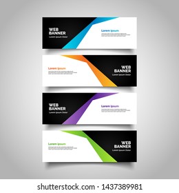 Set of three abstract vector banners.modern template design for web