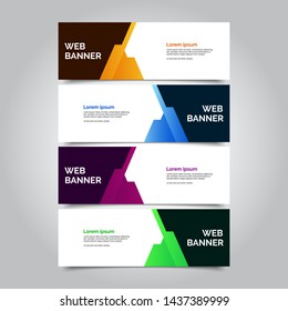 Set of three abstract vector banners.modern template design for web
