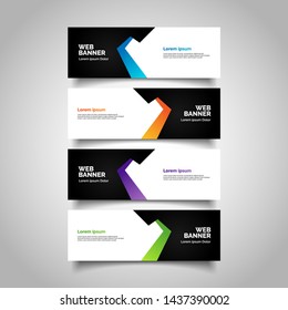 Set of three abstract vector banners.modern template design for web