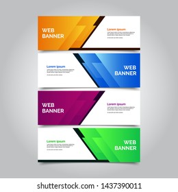 Set of three abstract vector banners.modern template design for web
