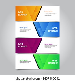 Set of three abstract vector banners.modern template design for web