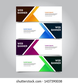 Set of three abstract vector banners.modern template design for web