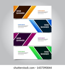 Set of three abstract vector banners.modern template design for web