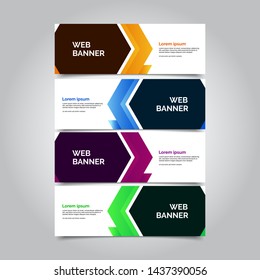 Set of three abstract vector banners.modern template design for web