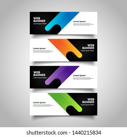 Set of three abstract vector banners.modern template design for web