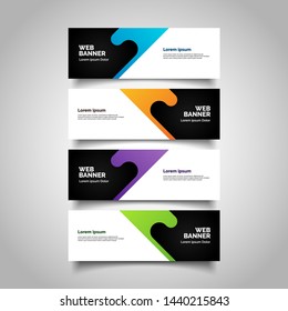 Set of three abstract vector banners.modern template design for web