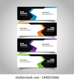 Set of three abstract vector banners.modern template design for web