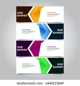 Set of three abstract vector banners.modern template design for web