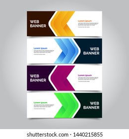 Set of three abstract vector banners.modern template design for web