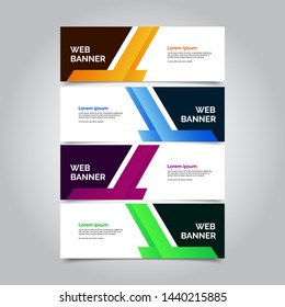 Set of three abstract vector banners.modern template design for web