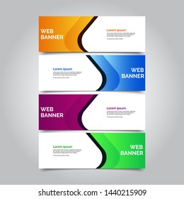 Set of three abstract vector banners.modern template design for web