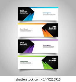 Set of three abstract vector banners.modern template design for web