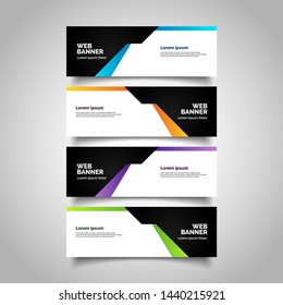Set of three abstract vector banners.modern template design for web