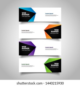 Set of three abstract vector banners.modern template design for web