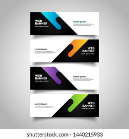 Set of three abstract vector banners.modern template design for web