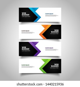 Set of three abstract vector banners.modern template design for web