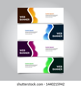 Set of three abstract vector banners.modern template design for web