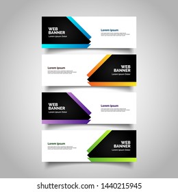 Set of three abstract vector banners.modern template design for web