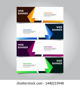 Set of three abstract vector banners.modern template design for web