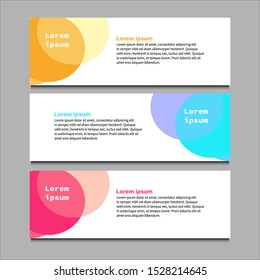 Set of three abstract vector banners.modern template design for web 