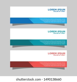 Set of three abstract vector geometric banners.modern template design for web