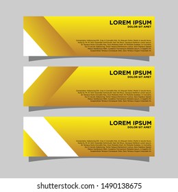 Set of three abstract vector geometric banners.modern template design for web
