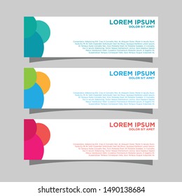 Set of three abstract vector geometric banners.modern template design for web