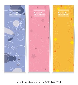Set Of Three Abstract Vertical Banners Vector Illustration