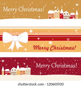 Set of three banner for christmas for your website, vector EPS10