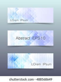 Set of three banners with with an abstract pattern, 