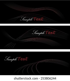 Set of Three Banners - Vector Art