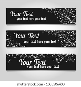 Set of three banners. vector illustration