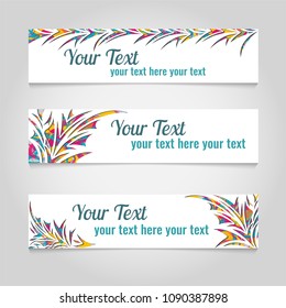 Set of three banners. vector illustration