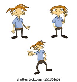 Set of three behavior types (vector)