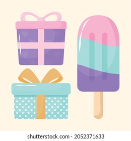 set of three birthday items