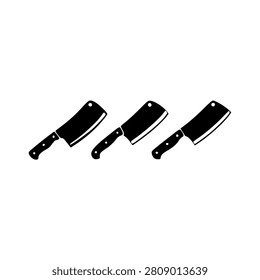Set of Three Black and Silver Putty Knives Isolated on White Background Minimalist Style
