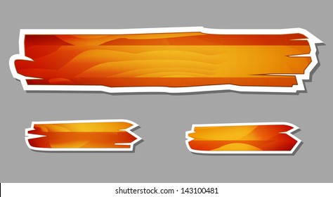 The set of three blank rustic style labels / The rustic template / Wooden labels