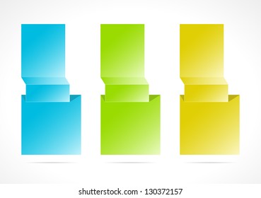 Set of three blank templates ready for your text or pictures / geometric template