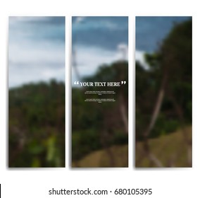 set of three blurred abstract background template for your report, design, illustration, project concept. eps10 vector