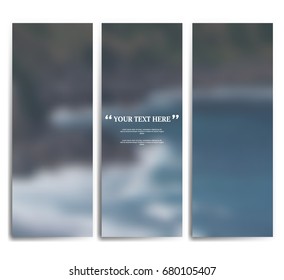 set of three blurred abstract background template for your report, design, illustration, project concept. eps10 vector
