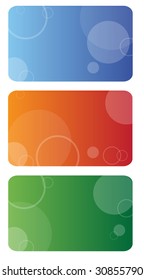 Set of three business cards