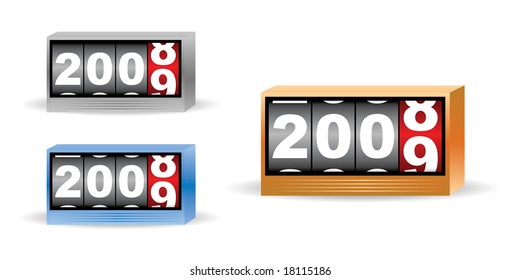 set of three clock timers for 2008 2009 time