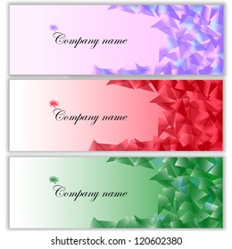 Set of three colorful banners - Vector illustration