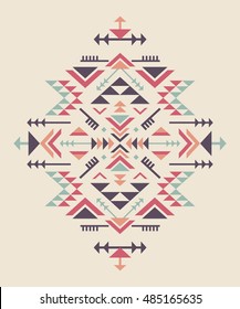 Set of three colorful ethnic pattern element with geometric shapes. Tribal ornate abstract backgrounds. Stylish trendy design elements. Vector illustration.